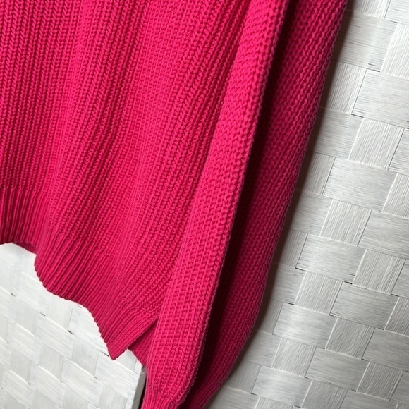 Pink Long Sleeve Knit Sweater SZ Large - Picture 4 of 6